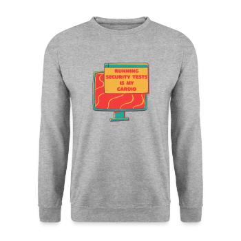 Cybersecurity - IT Security Computer Scientist - Unisex Sweatshirt - salt & pepper - Front - Alina (178cm) & Michal (187cm)