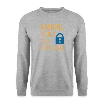 Cybersecurity - IT Security Computer Scientist - Unisex Sweatshirt - salt & pepper - Front - Alina (178cm) & Michal (187cm)