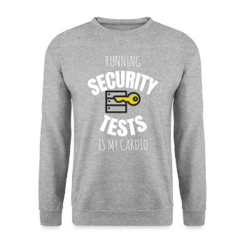 Cybersecurity - IT-Sicherheit Informatiker - Unisex Pullover - Weißgrau meliert - Vorne - Alina (178cm) & Michal (187cm)