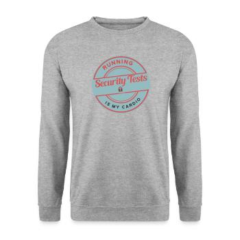 Cybersecurity - IT Security Computer Scientist - Unisex Sweatshirt - salt & pepper - Front - Alina (178cm) & Michal (187cm)