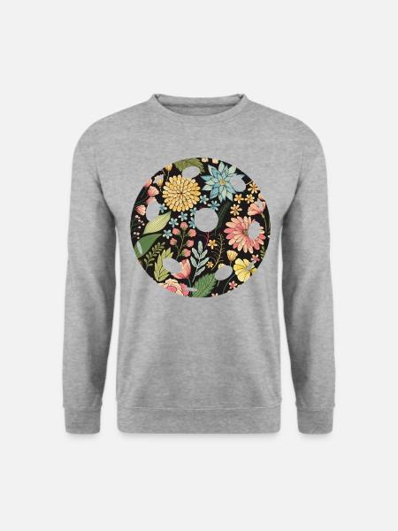 Pickleball Flower Floral - Unisex Pullover - Weißgrau meliert