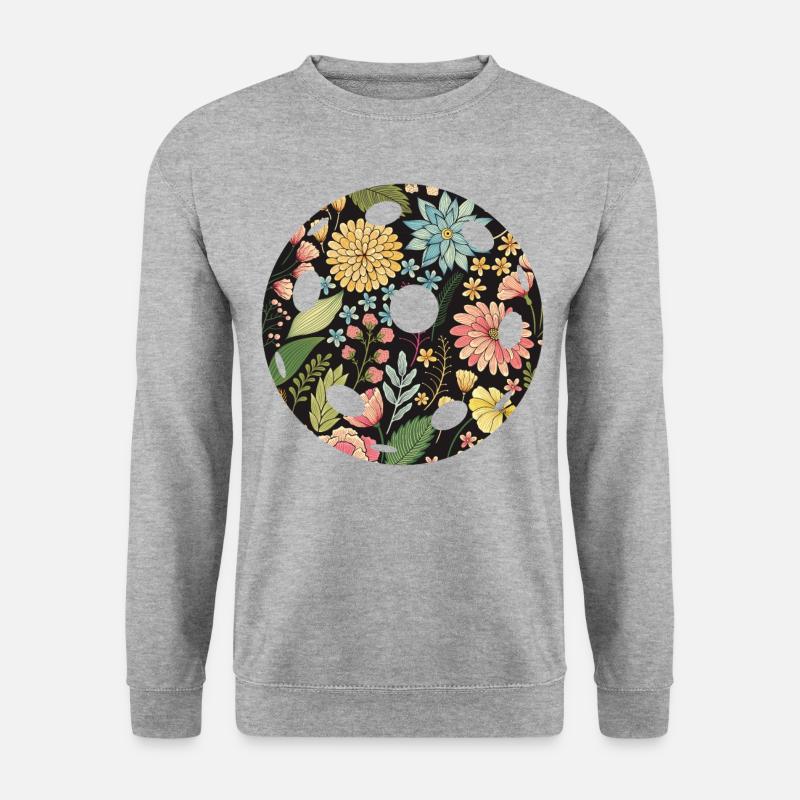 Pickleball Flower Floral - Unisex Pullover - Weißgrau meliert