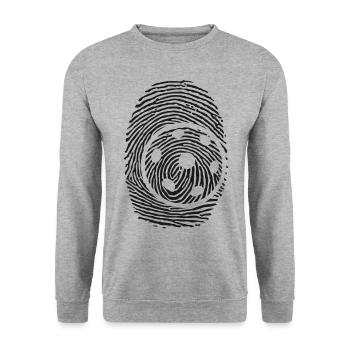 Pickleball Fingerprint C’est dans mon - Sweat-shirt Unisexe - gris chiné - Devant - Alina (178cm) & Michal (187cm)