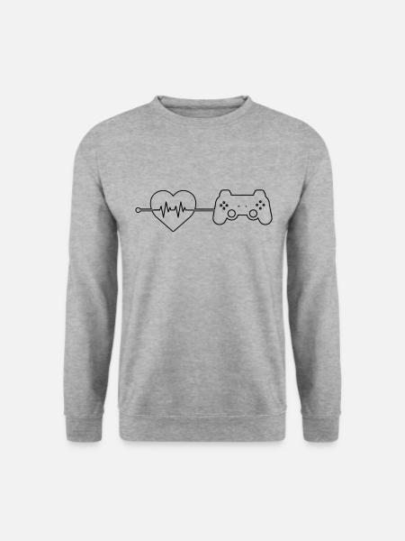 Jeu Heartbeat - Sweat-shirt Unisexe - gris chiné