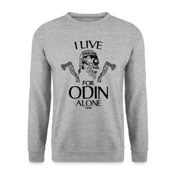 Odin Viking God - Unisex Sweatshirt - salt & pepper - Front - Alina (178cm) & Michal (187cm)