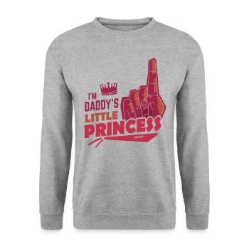 Papa Fille Enfant Fête des pères Fille Cadeau - Sweat-shirt Unisexe - gris chiné - Devant - Alina (178cm) & Michal (187cm)