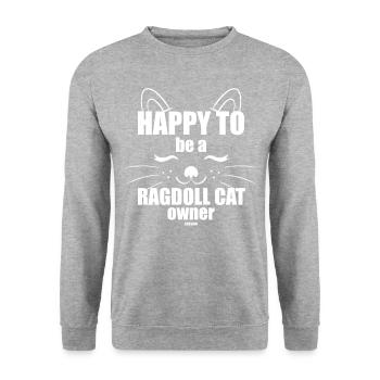 Ragdoll - Unisex Pullover - Weißgrau meliert - Vorne - Alina (178cm) & Michal (187cm)