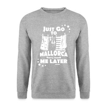 Spain Mallorca Balearic Islands Holidays - Unisex Sweatshirt - salt & pepper - Front - Alina (178cm) & Michal (187cm)