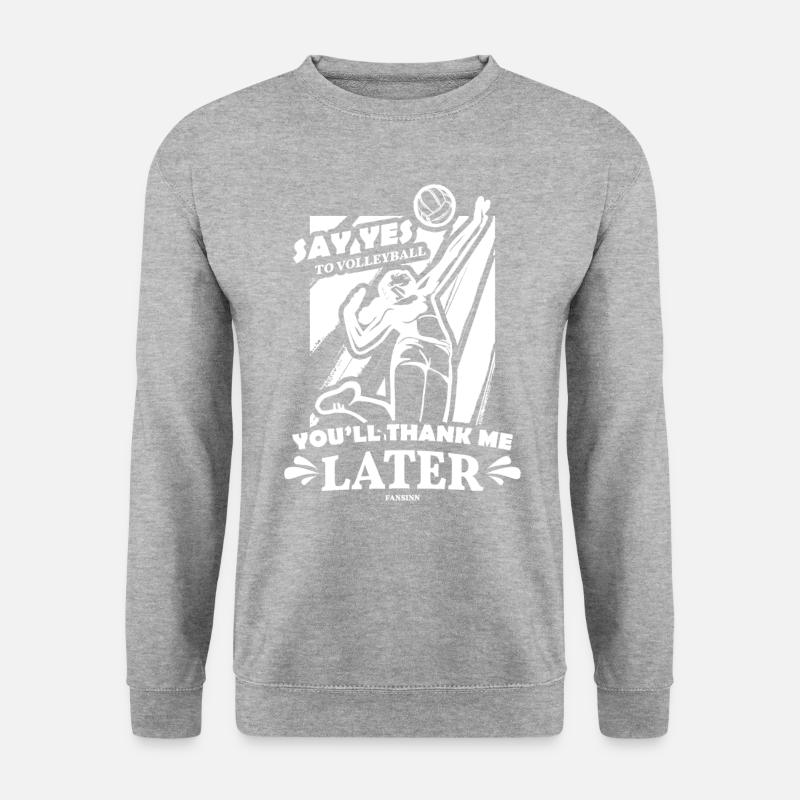 Volleyball Beach Volleyball Gift Beach - Sweat-shirt Unisexe - gris chiné