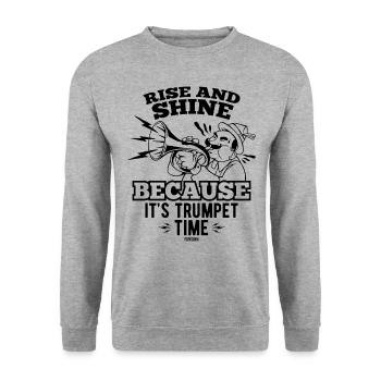 Musical Instrument Music Teacher Gift - Unisex Sweatshirt - salt & pepper - Front - Alina (178cm) & Michal (187cm)