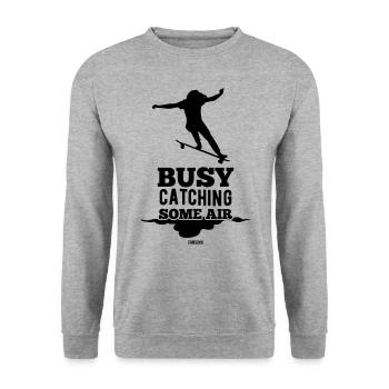 Girl Halfpipe Skateboard Woman - Unisex Sweatshirt - salt & pepper - Front - Alina (178cm) & Michal (187cm)