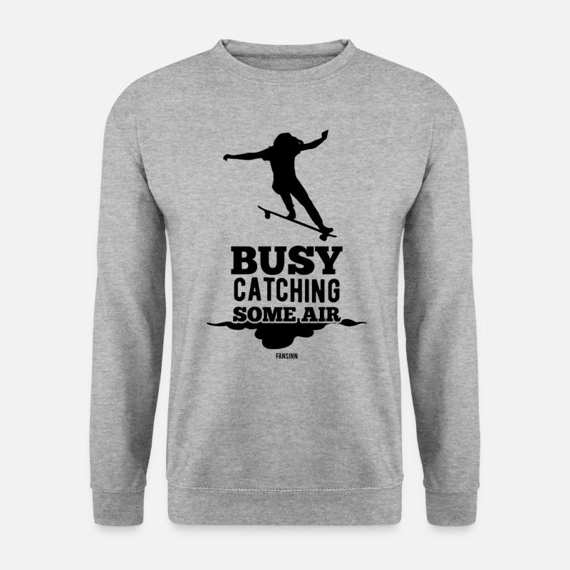 Mädchen Halfpipe Skateboard Frau - Unisex Pullover - Weißgrau meliert