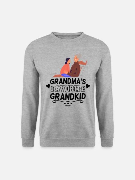 Oma ihr liebstes Enkelkind - Unisex Pullover - Weißgrau meliert