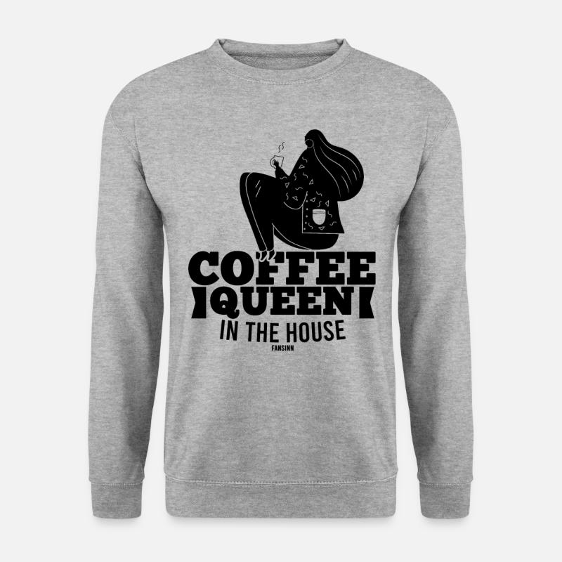Frühstückskaffee für Mama - Unisex Pullover - Weißgrau meliert