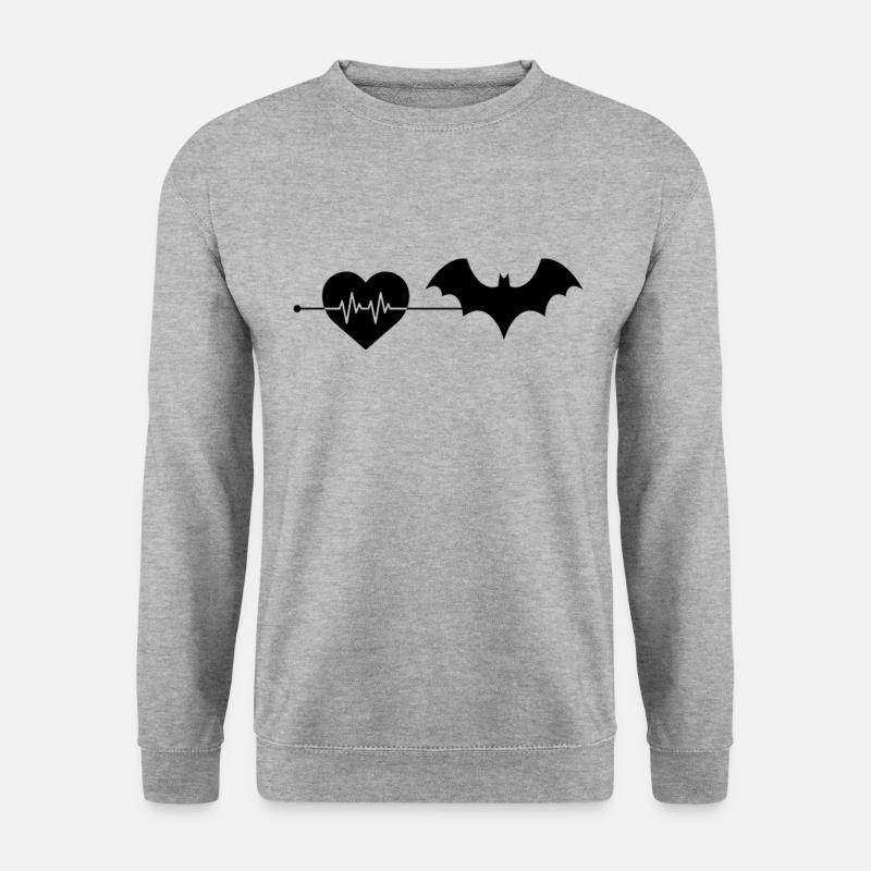 Bat heartbeat - Unisex Sweatshirt - salt & pepper