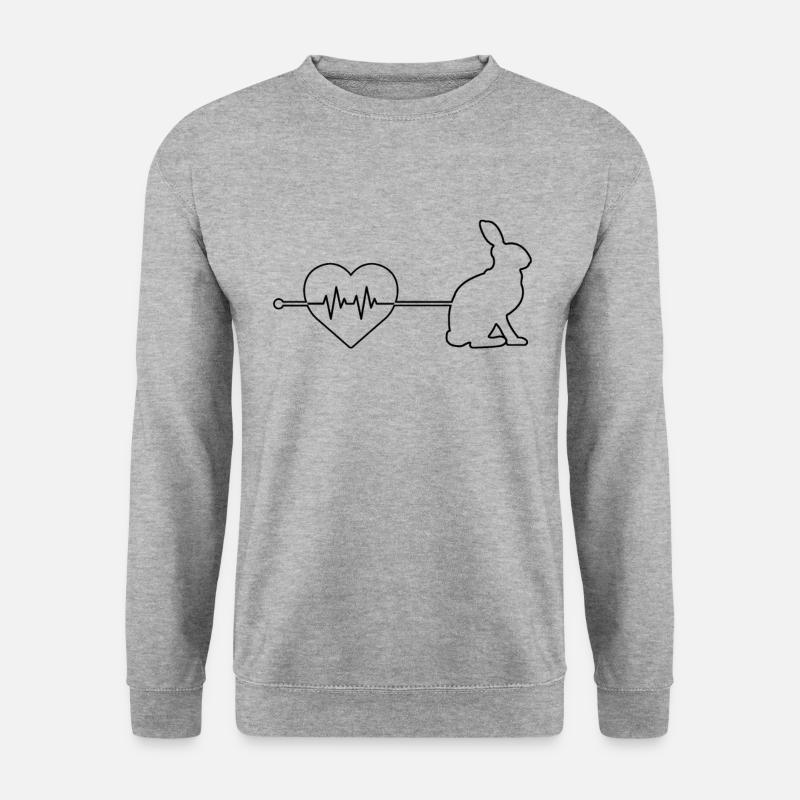 Rabbit heartbeat - Unisex Sweatshirt - salt & pepper