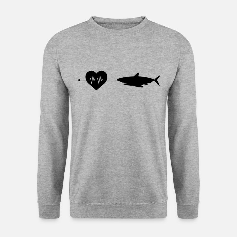 Shark Heartbeat - Unisex Sweatshirt - salt & pepper