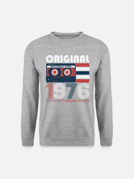 November Jahrgang 1976 46. Geburtstag Geschenk - Unisex Pullover - Weißgrau meliert