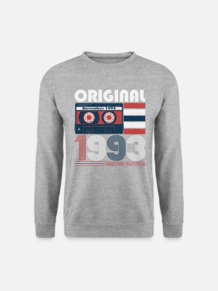 November geboren 1993 29e verjaardag cadeau - Uniseks sweater - witgrijs gemêleerd
