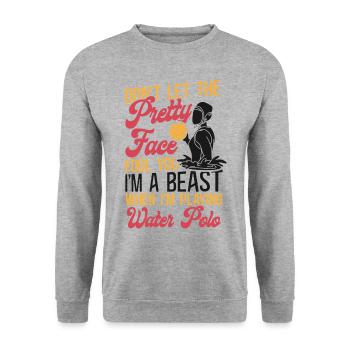 Water Polo Girl Don't Let The - Sweat-shirt Unisexe - gris chiné - Devant - Alina (178cm) & Michal (187cm)