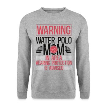 Water Polo Mom Vintage Warning - Unisex Sweatshirt - salt & pepper - Front - Alina (178cm) & Michal (187cm)