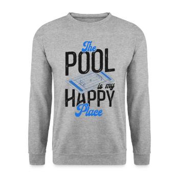 Water Polo The Pool Is My Happy - Unisex Sweatshirt - salt & pepper - Front - Alina (178cm) & Michal (187cm)