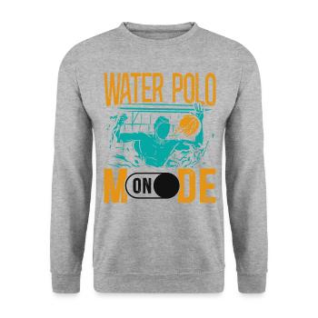 Water Polo Water Polo Mode On - Unisex Sweatshirt - salt & pepper - Front - Alina (178cm) & Michal (187cm)