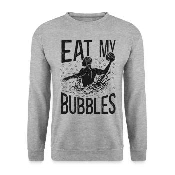 Water Polo Eat My Bubbles - Unisex Sweatshirt - salt & pepper - Front - Alina (178cm) & Michal (187cm)