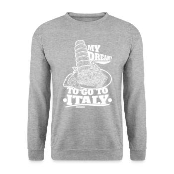 Italie - Sweat-shirt Unisexe - gris chiné - Devant - Alina (178cm) & Michal (187cm)