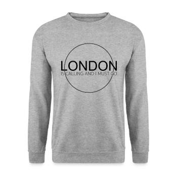 Citation de Londres - Sweat-shirt Unisexe - gris chiné - Devant - Alina (178cm) & Michal (187cm)