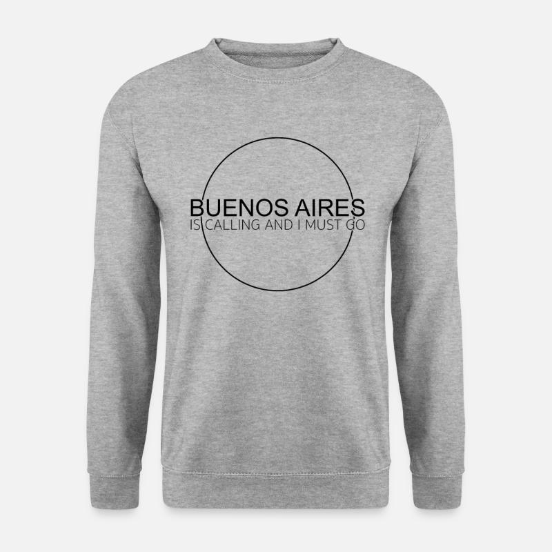 Buenos Aires Spruch - Unisex Pullover - Weißgrau meliert