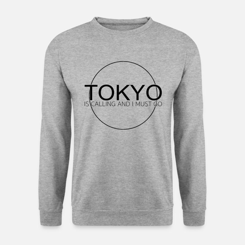 Tokio Spruch - Unisex Pullover - Weißgrau meliert