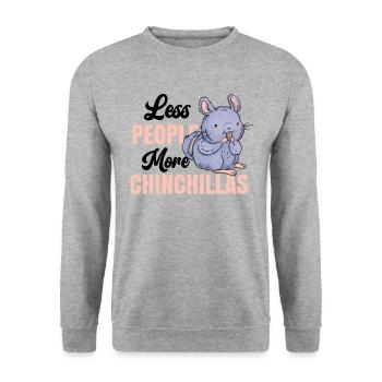 Plus de chinchilla moins de rongeurs - Sweat-shirt Unisexe - gris chiné - Devant - Alina (178cm) & Michal (187cm)
