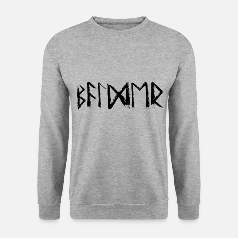 Balder Runensprache - Unisex Pullover - Weißgrau meliert