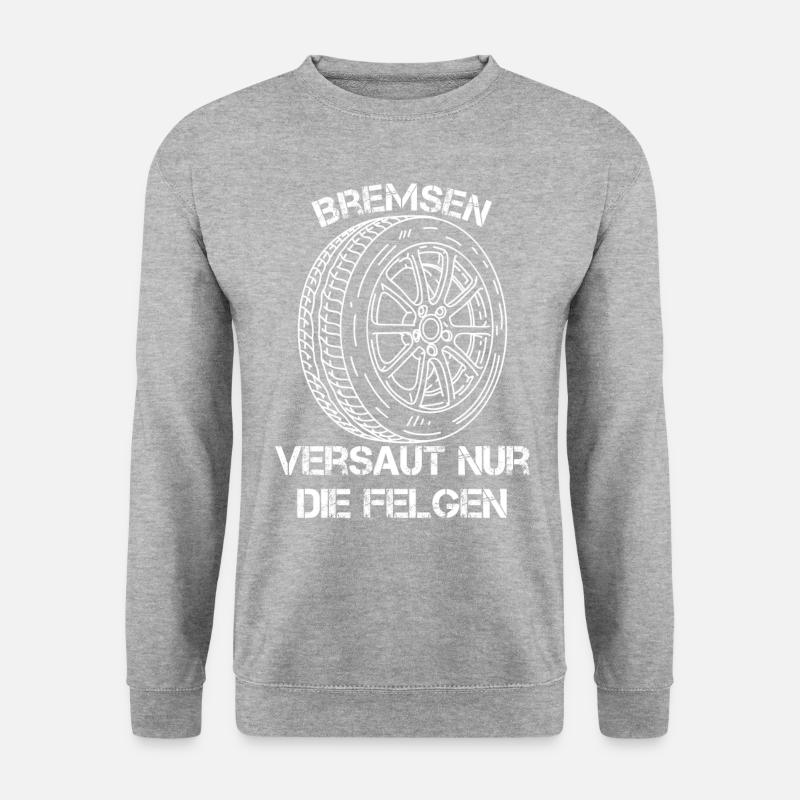 Mir reicht's ich geh Felgen putzen Auto Liebhaber - Unisex Pullover - Weißgrau meliert