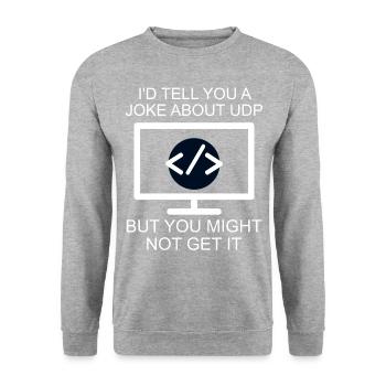 Cybersecurity - IT Security Computer Scientist - Unisex Sweatshirt - salt & pepper - Front - Alina (178cm) & Michal (187cm)