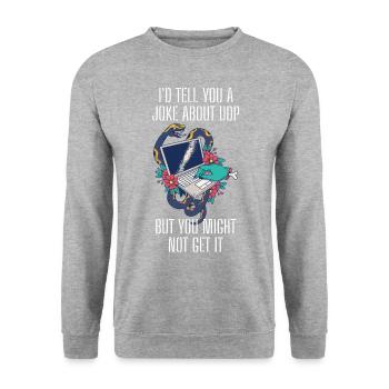 Cybersecurity - IT Security Computer Scientist - Unisex Sweatshirt - salt & pepper - Front - Alina (178cm) & Michal (187cm)