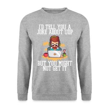 Cybersecurity - IT-Sicherheit Informatiker - Unisex Pullover - Weißgrau meliert - Vorne - Alina (178cm) & Michal (187cm)
