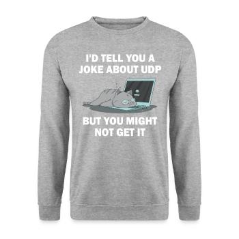 Cybersecurity - IT Security Computer Scientist - Unisex Sweatshirt - salt & pepper - Front - Alina (178cm) & Michal (187cm)