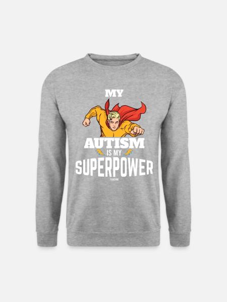Ingenious strong autism hero - Unisex Sweatshirt - salt & pepper