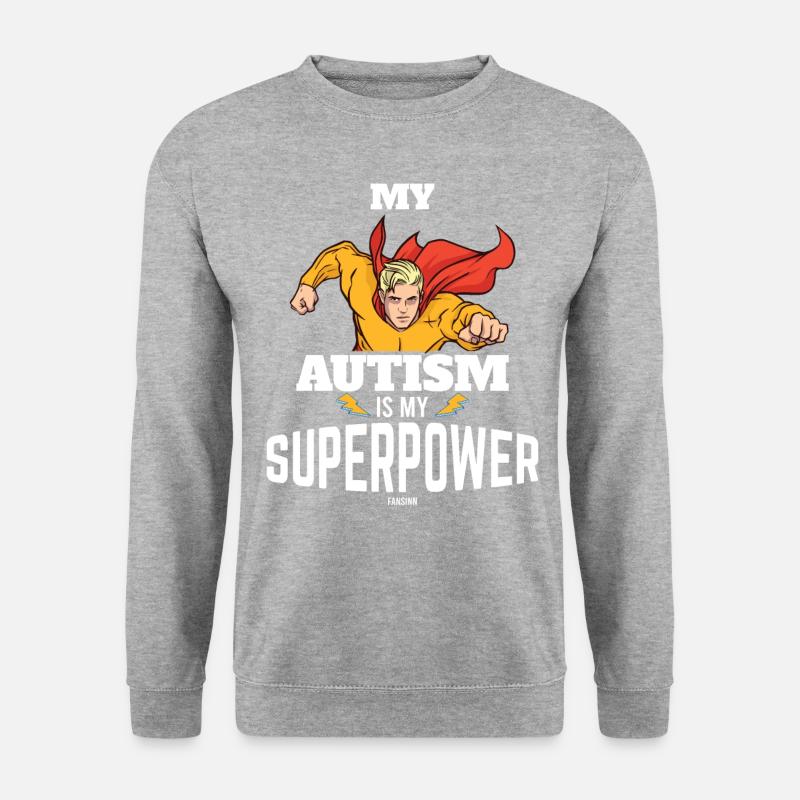 Ingenious strong autism hero - Unisex Sweatshirt - salt & pepper