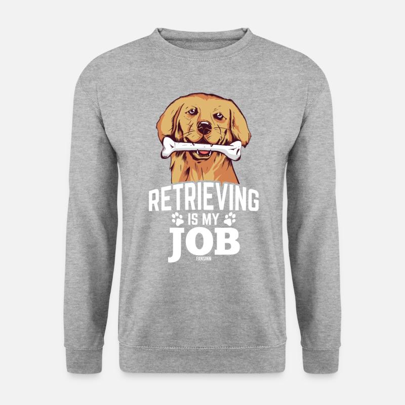 Golden Retriever - Unisex Pullover - Weißgrau meliert