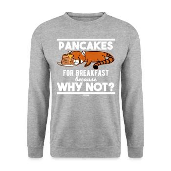 Crêpes pour le petit déjeuner - Sweat-shirt Unisexe - gris chiné - Devant - Alina (178cm) & Michal (187cm)