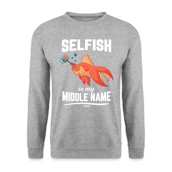 Combattre les poissons aquatiques de l’aquarium de mer - Sweat-shirt Unisexe - gris chiné - Devant - Alina (178cm) & Michal (187cm)