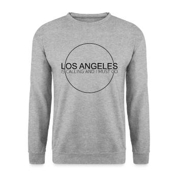 Los Angeles Quote - Unisex Sweatshirt - salt & pepper - Front - Alina (178cm) & Michal (187cm)