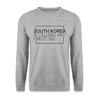 Corée du Sud - Sweat-shirt Unisexe - gris chiné - Devant - Alina (178cm) & Michal (187cm)