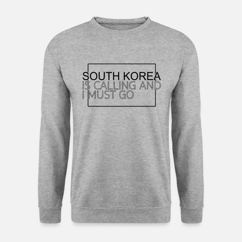 South Korea - Unisex Pullover - Weißgrau meliert
