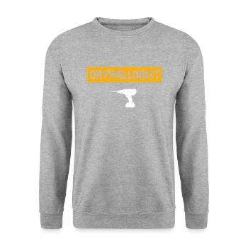 Drywallogist, drywaller - Unisex Pullover - Weißgrau meliert - Vorne - Alina (178cm) & Michal (187cm)