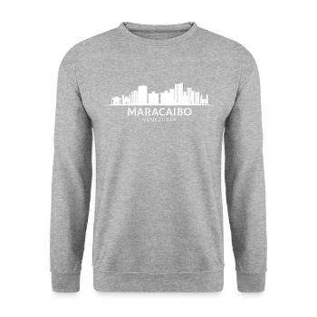 Maracaibo, venezolanos venezuela - Unisex Pullover - Weißgrau meliert - Vorne - Alina (178cm) & Michal (187cm)