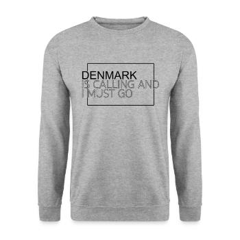 Denmark Saying - Unisex Sweatshirt - salt & pepper - Front - Alina (178cm) & Michal (187cm)